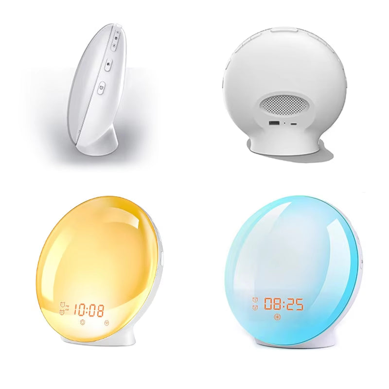 Sunrise Alarm Clock Wake up Light Clock Sunrise/Sunset Simulation Digital Clock with Night Light FM Radio Desk Clocks