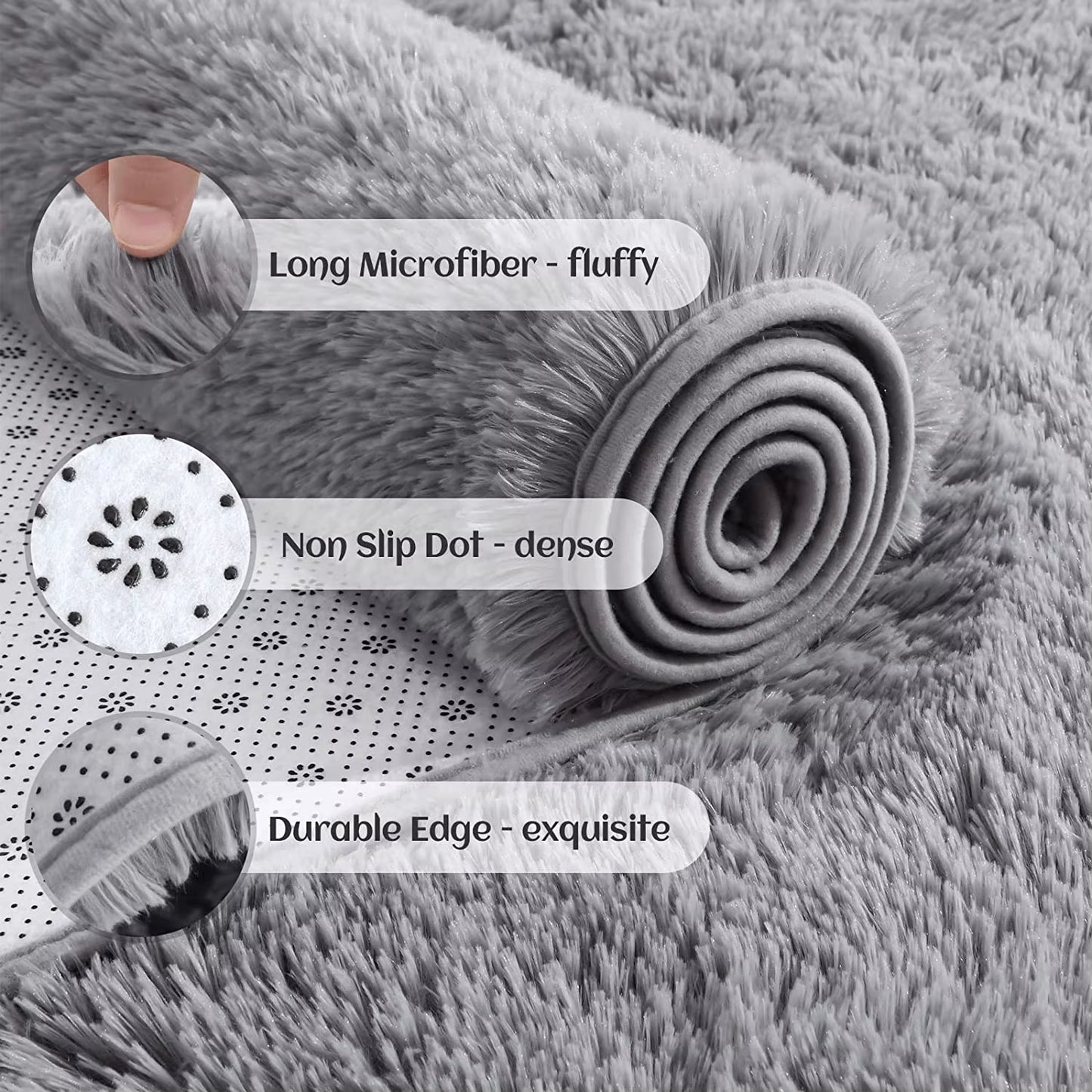 Soft Area Rugs Bedroom Carpet Fluffy Non-Slip Tie-Dyed Fuzzy Shag Plush Soft Shaggy Bedside Rug Living Room Carpet