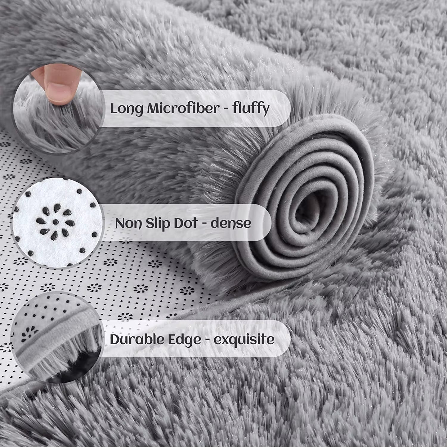Soft Area Rugs Bedroom Carpet Fluffy Non-Slip Tie-Dyed Fuzzy Shag Plush Soft Shaggy Bedside Rug Living Room Carpet