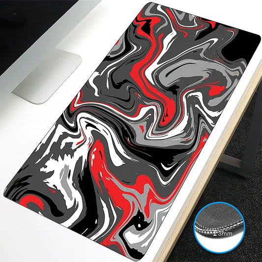 VIKAMA Black Wave Table Mat Black Game Mouse Pad Mat Anti-Slip Mat Desktop Carpet Game Handle Desktop Gadget Mouse Pad